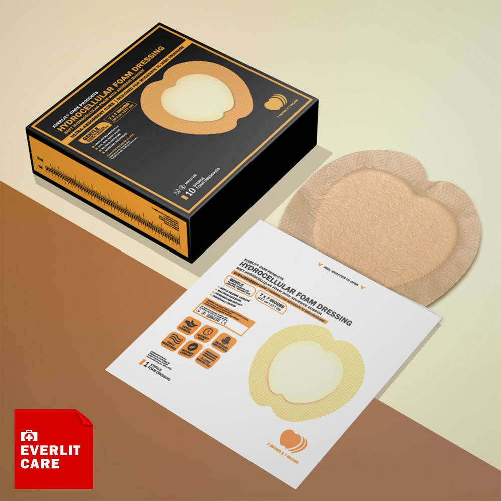 EVERLIT Sacrum Foam Dressing is individually wrapped for sterile use.