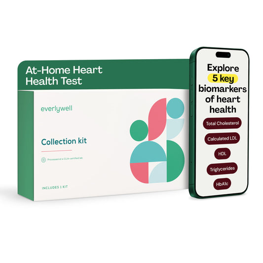 Everlywell heart health at-home kit for cholesterol and HbA1c insights.