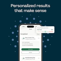 Everlywell Men's Health Test prepaid return label for easy shipping.