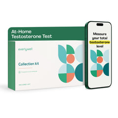 Everlywell testosterone kit unboxing showing convenient at-home testing setup