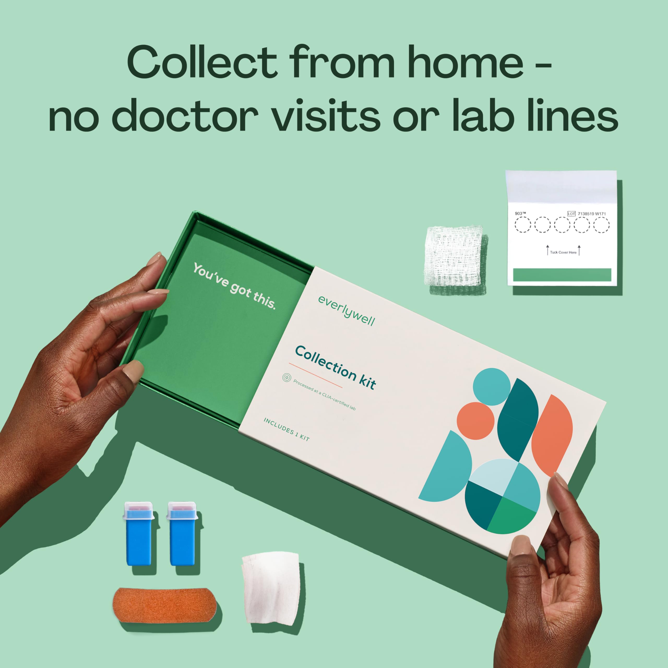 Everlywell Trichomoniasis urine sample collection kit ready to mail