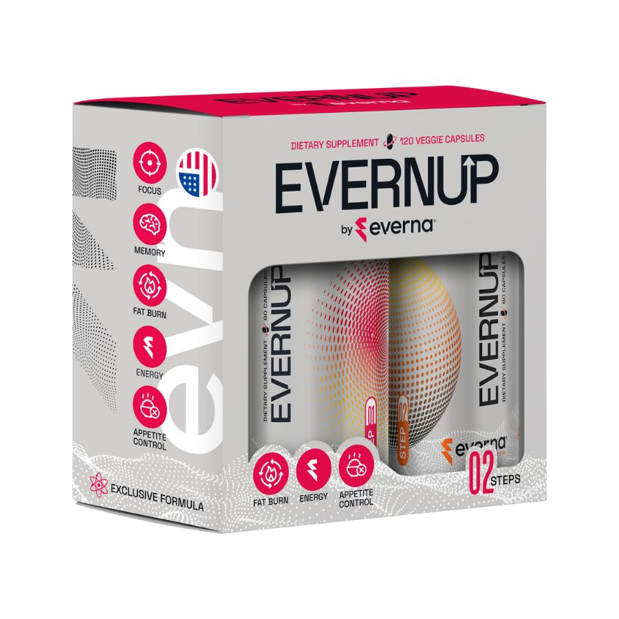 EVERNUP bottle front for reliable daily energy and focus.