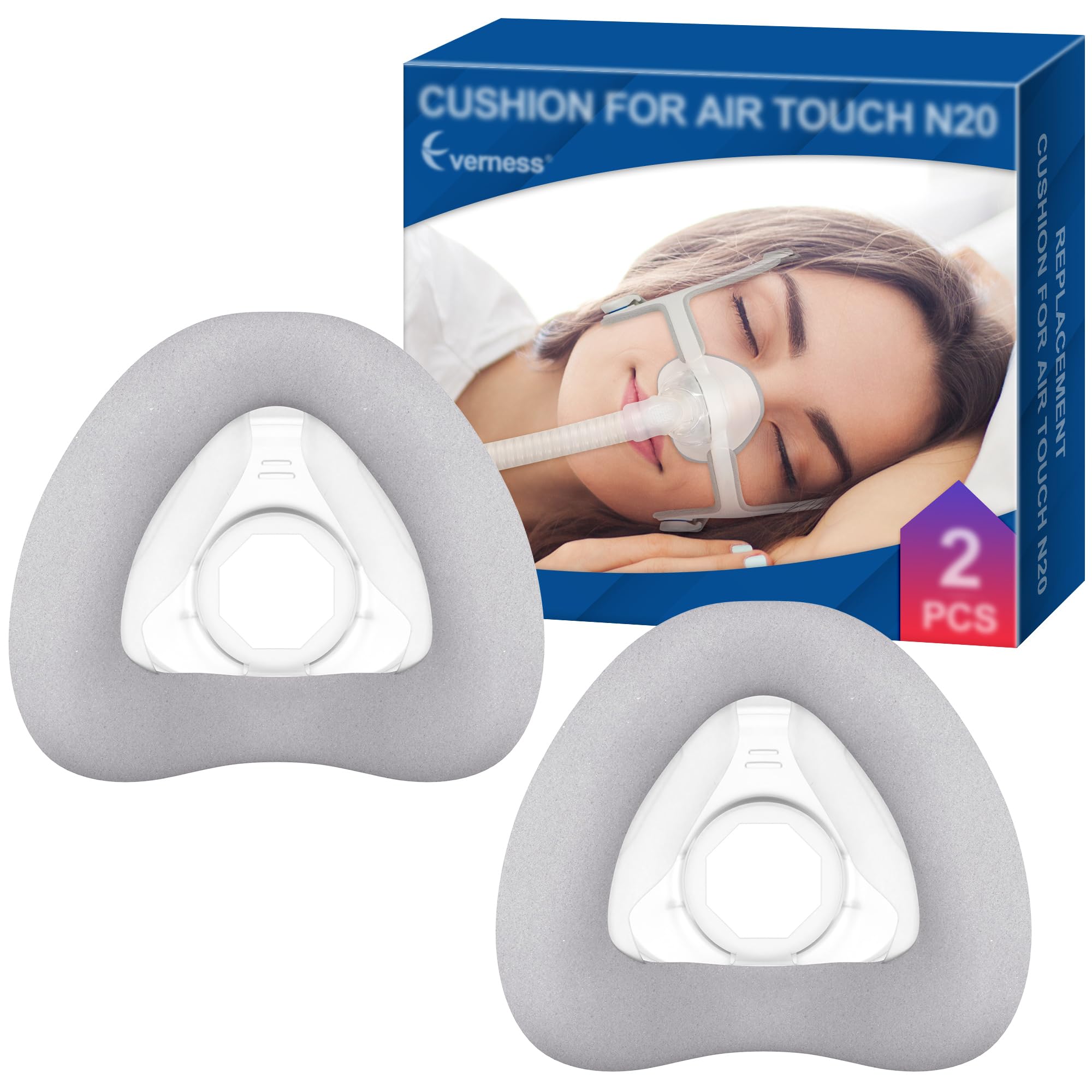 Everness AirTouch N20 Cushion S pack front view enhances comfort and seal.