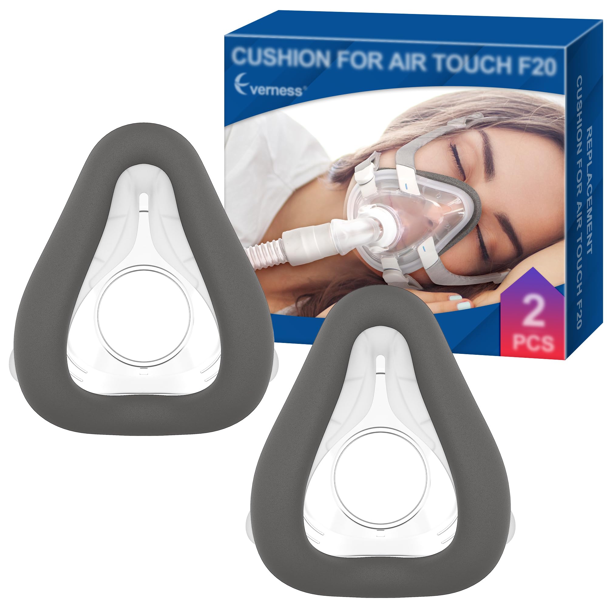 Everness brown memory foam cushion forming a secure seal on a CPAP mask