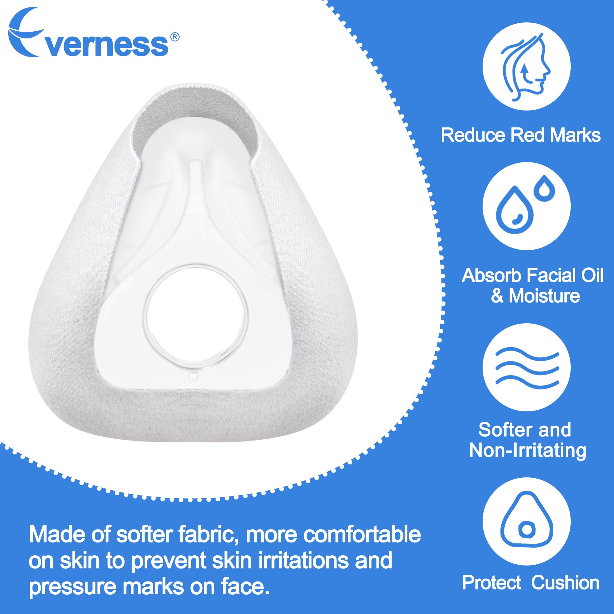 Everness cushion L soft-interface view demonstrates flexible foam for comfortable wear.