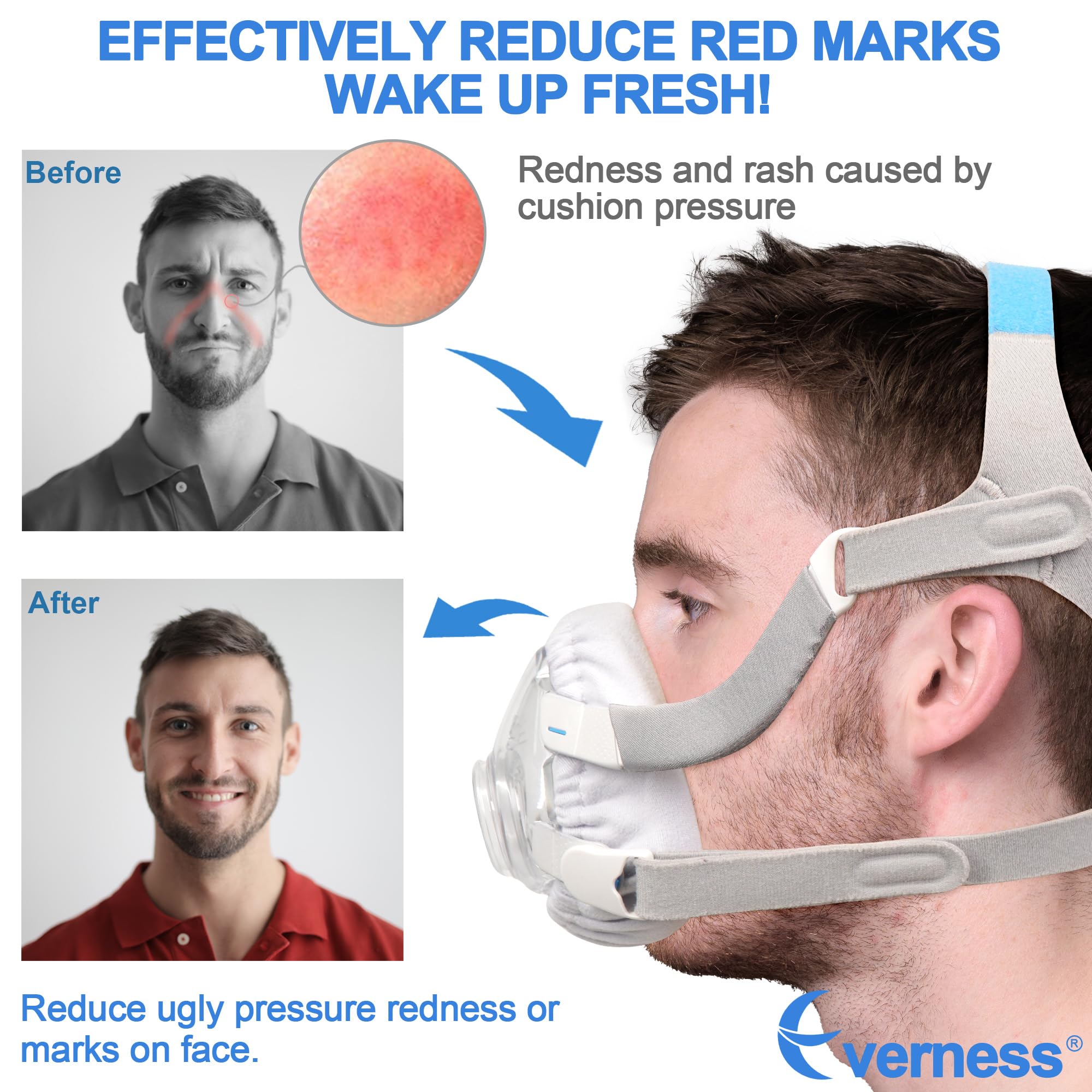 Everness liners 2pack soft-material close-up highlights gentle interface with mask.