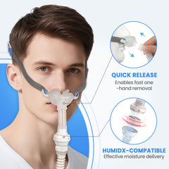Everness durable frame supports stable nasal pillow alignment overnight.
