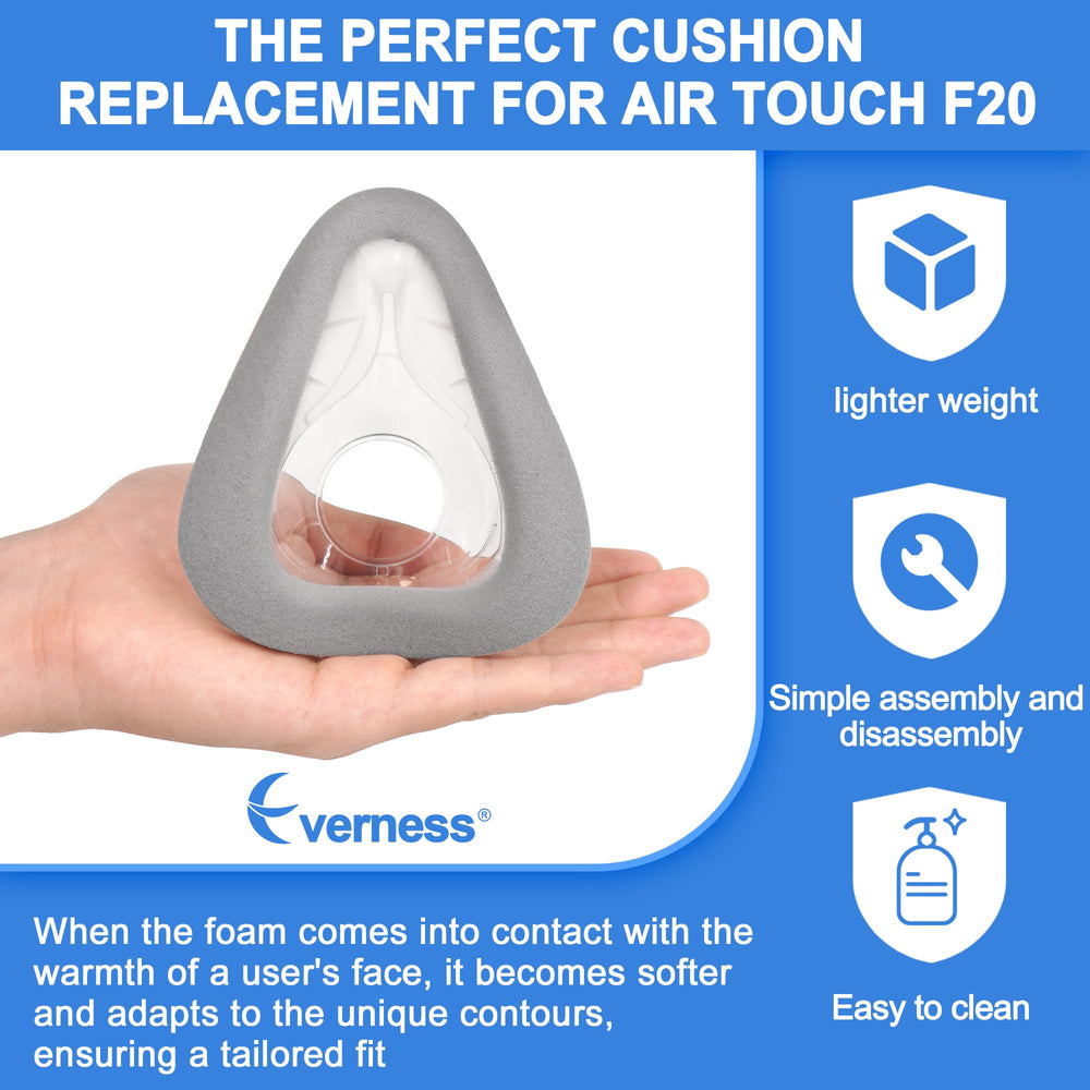 Everness F20 nose-area seal shows targeted silicone for better nasal fit and leak prevention.