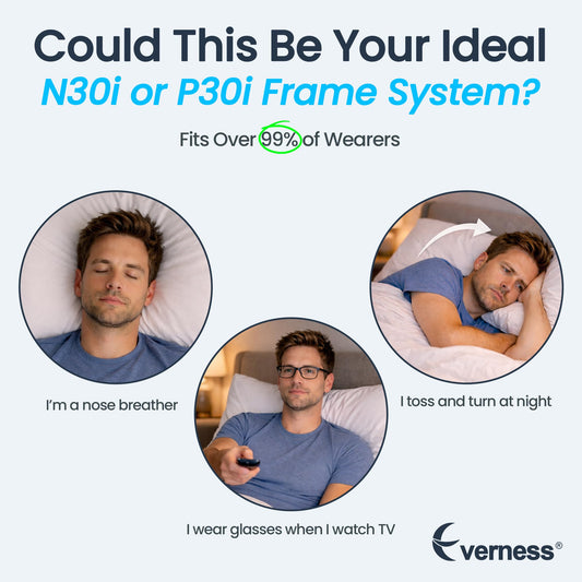 Everness forehead design frame for N30i enhances stability during sleep.