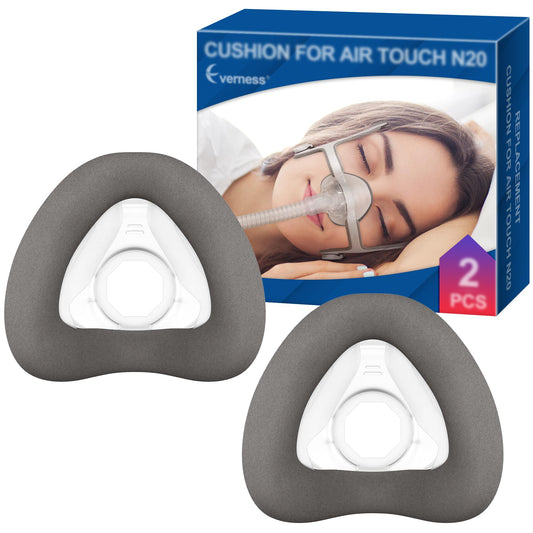 Everness memory foam nasal cushion brown close-up for a comfortable, stable seal on N20
