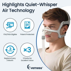 Everness n20 smart quiet venting reduces noise for smoother therapy.