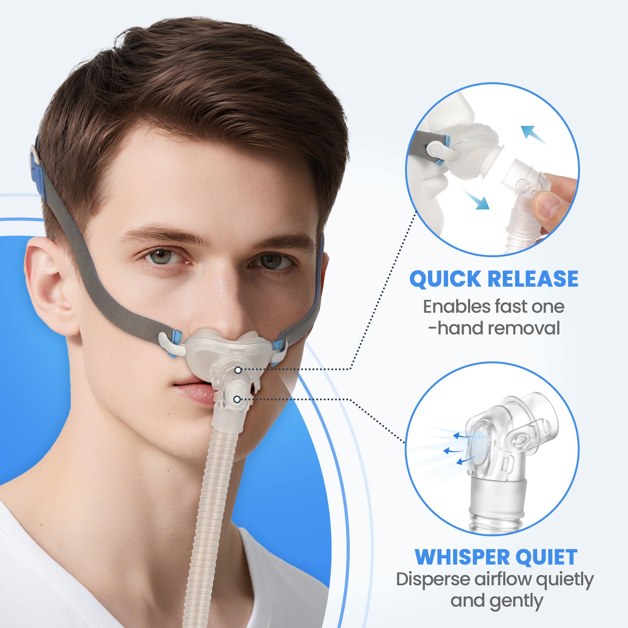 Everness P10 quick-release tube supports easy removal and secure connection.