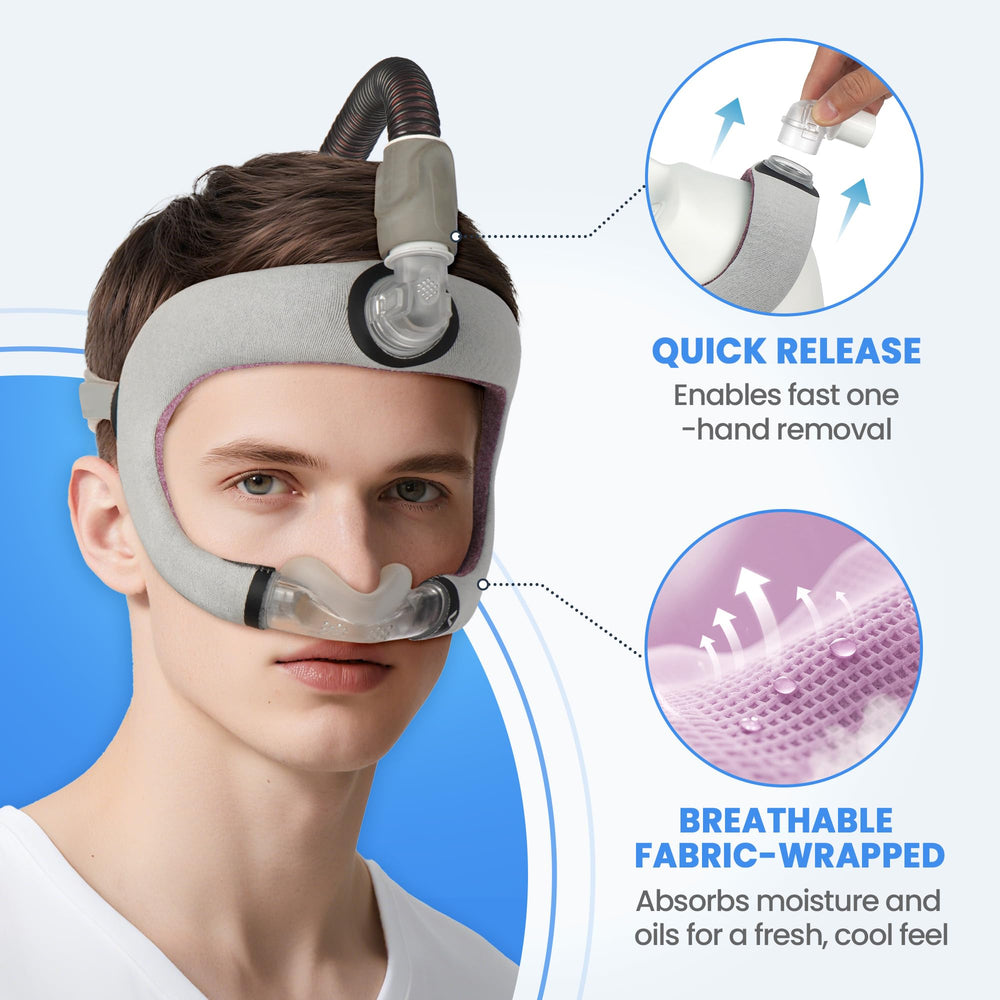 Ultra-lightweight frame reduces facial pressure for a natural sleeping experience.