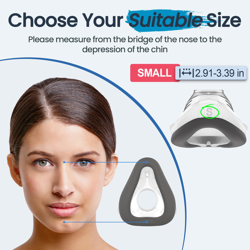 Everness size guide helps choose the right cushion size for your mask