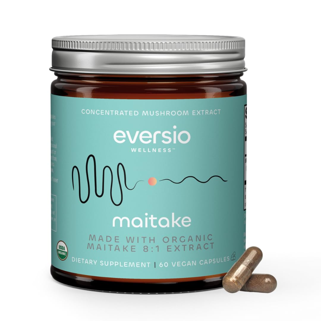 Eversio Wellness Maitake 8:1 extract capsules bottle for metabolism support.