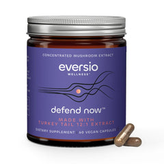 Eversio Wellness turkey tail capsules bottle for daily immune support.