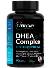 EVERYDAY NUTRITION DHEA micronized bottle pour supports daily vitality.