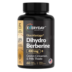 Everyday Nutrition GlucoVantage bottle with dihydroberberine for potential energy balance