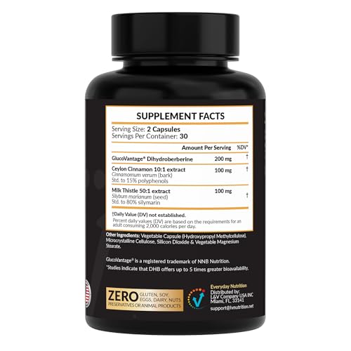 Everyday Nutrition GlucoVantage capsules close-up suggesting easy daily supplementation