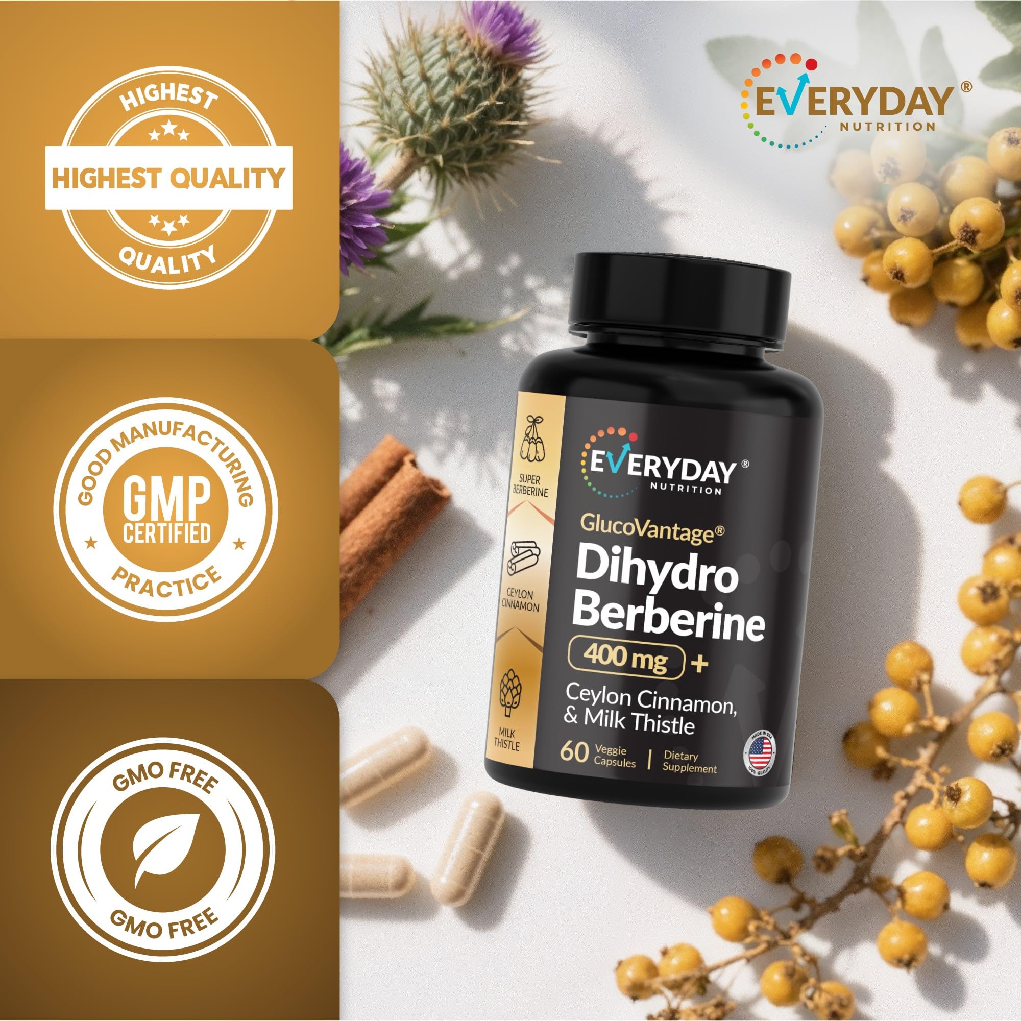 Everyday Nutrition USA GMP seal image signals stringent quality standards