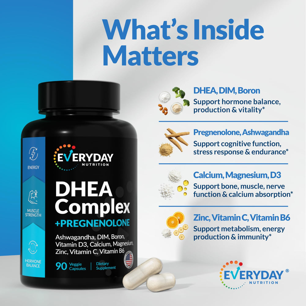 EVERYDAY NUTRITION Vitamin D3 label close-up for immune and bone health.