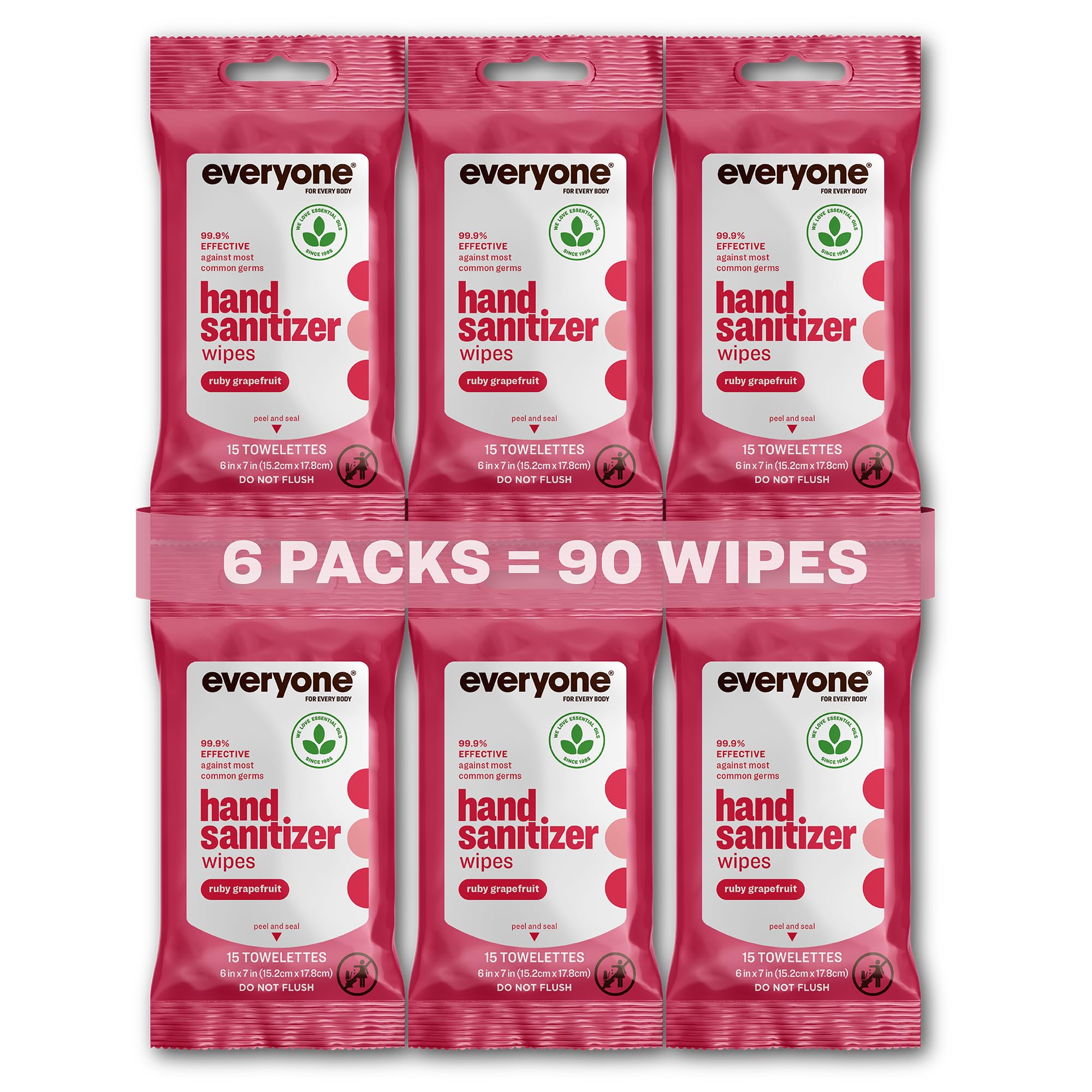 Everyone Ruby Grapefruit wipe in compact pack for on-the-go germ defense