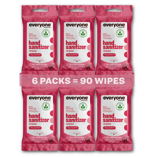 Everyone Ruby Grapefruit wipe in compact pack for on-the-go germ defense