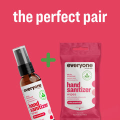 Sugarcane-derived alcohol and essential oils noted in the wipe's ingredients with Everyone brand
