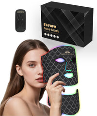 EVFOFO red light therapy mask delivers full-face and neck coverage for comprehensive care.
