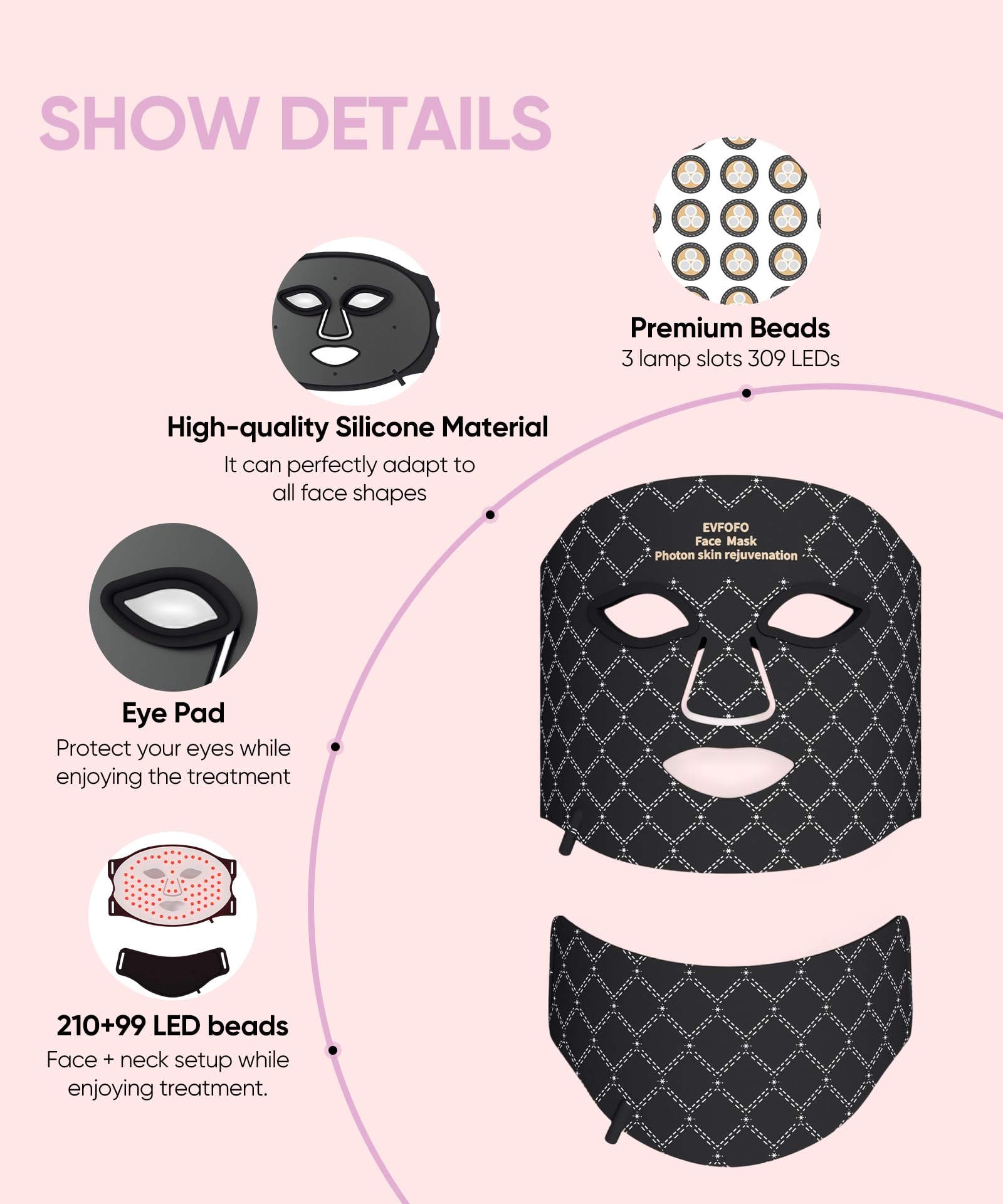 EVFOFO seven-color LED system targets multiple skin concerns in one session.