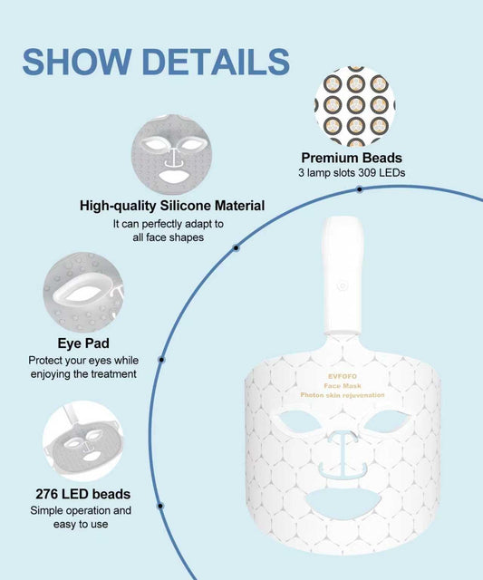 EVFOFO soft silicone face mask close-up showing comfortable fit