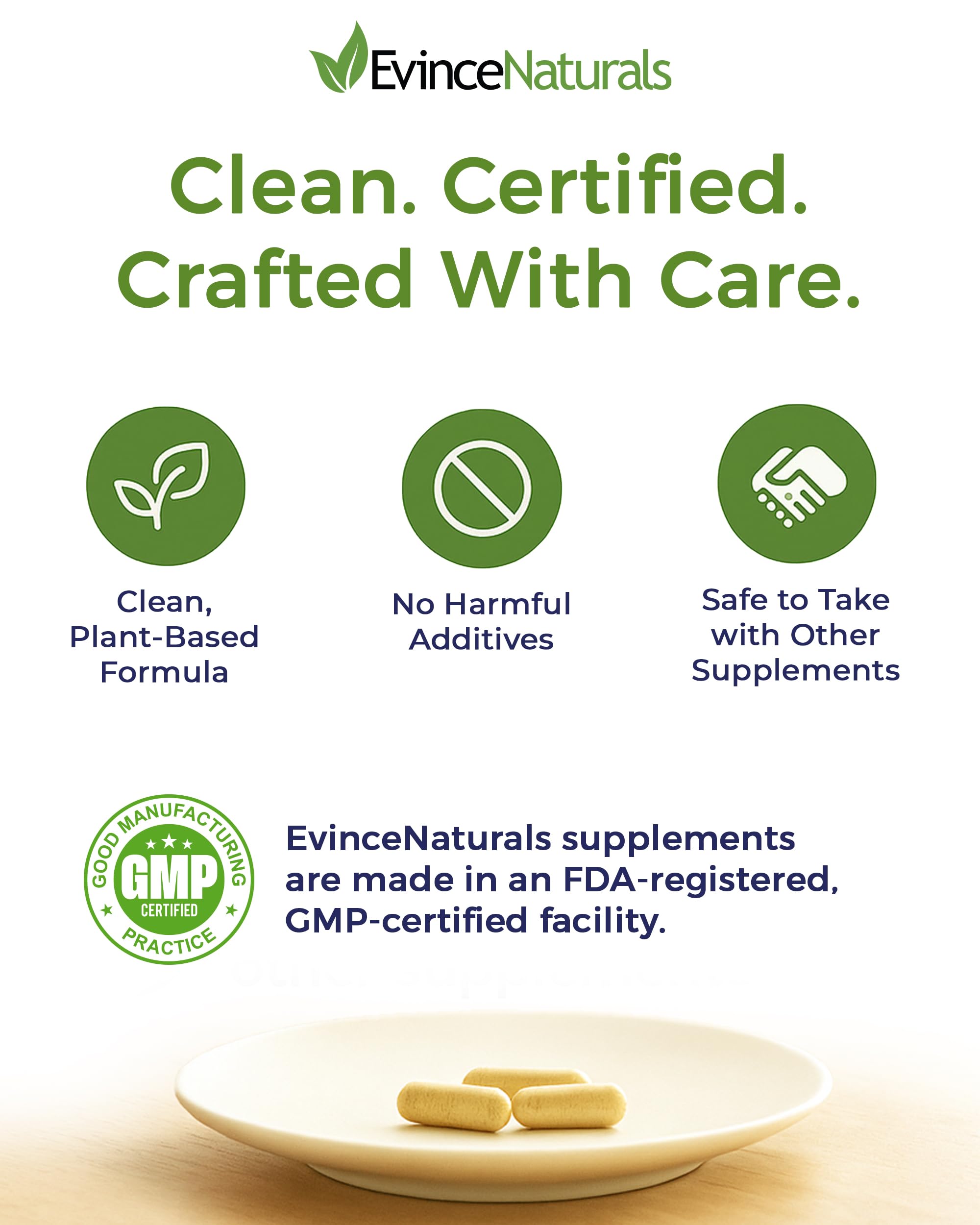Infographic on EvinceNaturals probiotic strains and digestive benefits