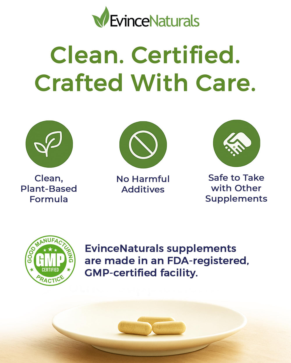 Infographic on EvinceNaturals probiotic strains and digestive benefits