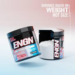 Glass of mixed EVL ENGN Rocket Pop demonstrates vibrant color and steady energy.