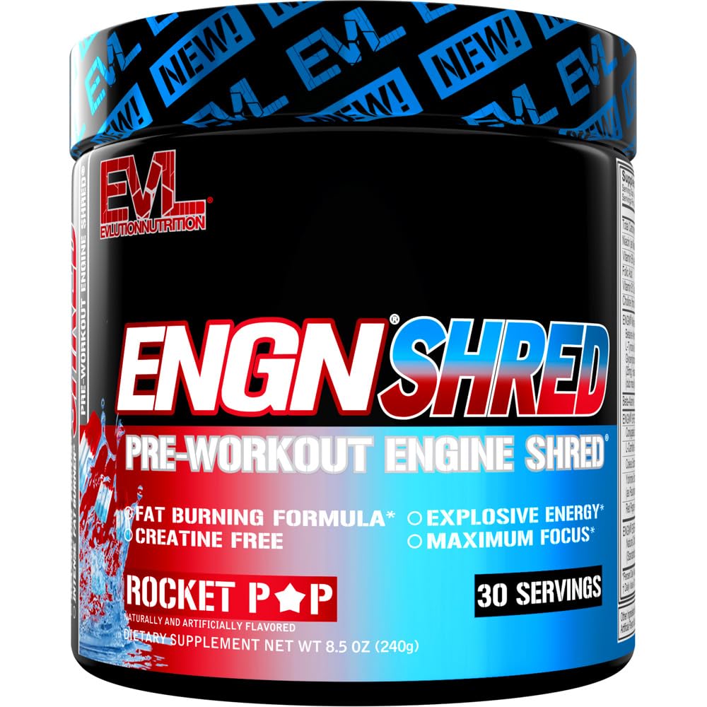 EVL ENGN Shred Rocket Pop bottle ready for sustained workout energy.