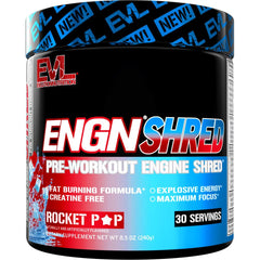 EVL ENGN Shred Rocket Pop bottle ready for sustained workout energy.