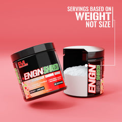 EVL ENGN Shred ingredients scene showing beta alanine and green tea extracts for energy.