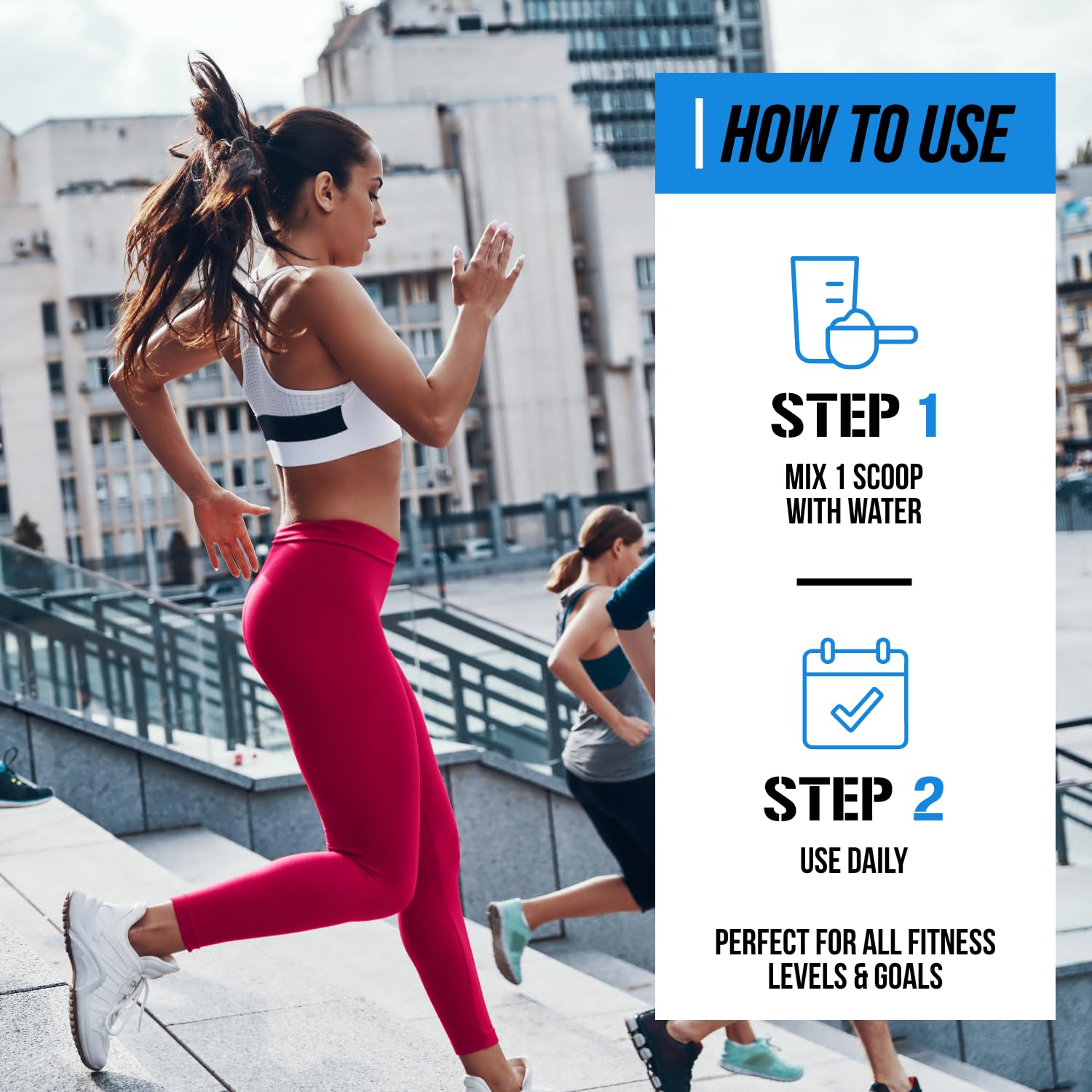 EVL Creatine5000 powder dissolving in water for easy mixing