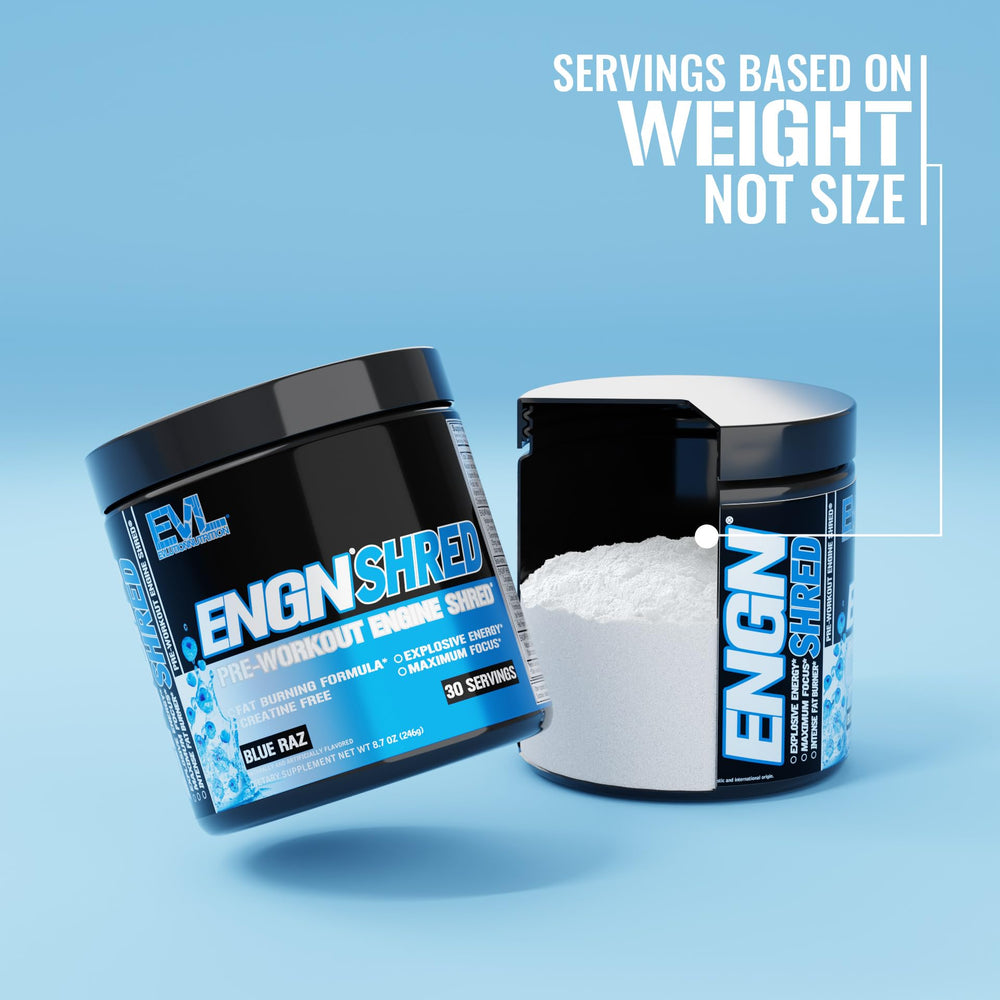 EVL Ultimate Pre Workout Blue Raz glass shows mixed drink for steady stamina during workouts.
