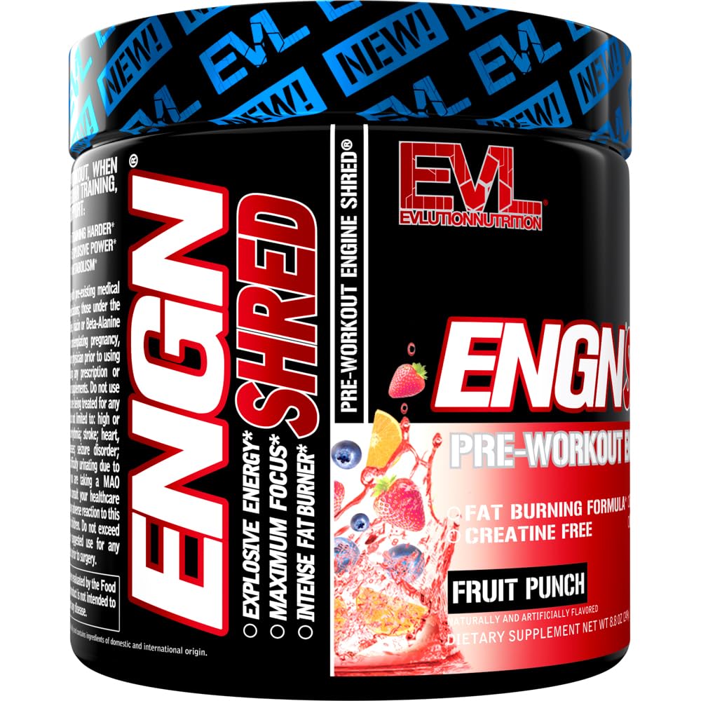 EVL Ultimate Pre Workout scoop with shaker ready for a pre-workout ritual.