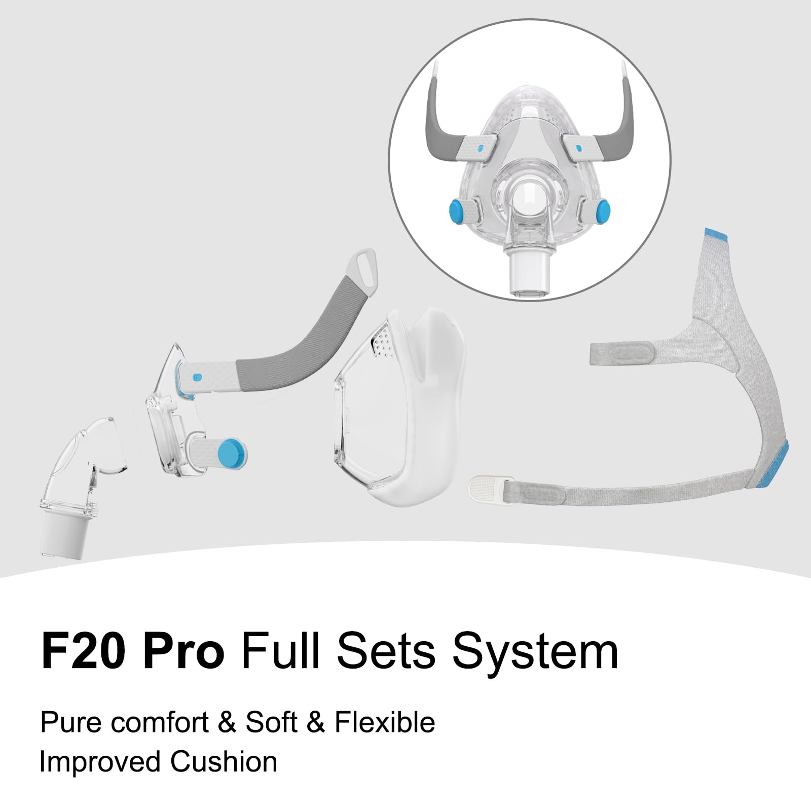 EvoClean headgear with ultrafine elastic material enhances comfort.