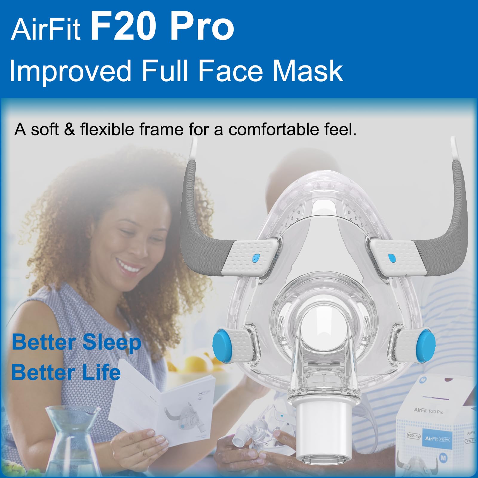 EvoClean frame offers a durable connection with most PAP machines.