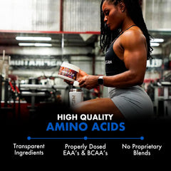 Prepared Evogen Amino KEM drink in glass after mixing