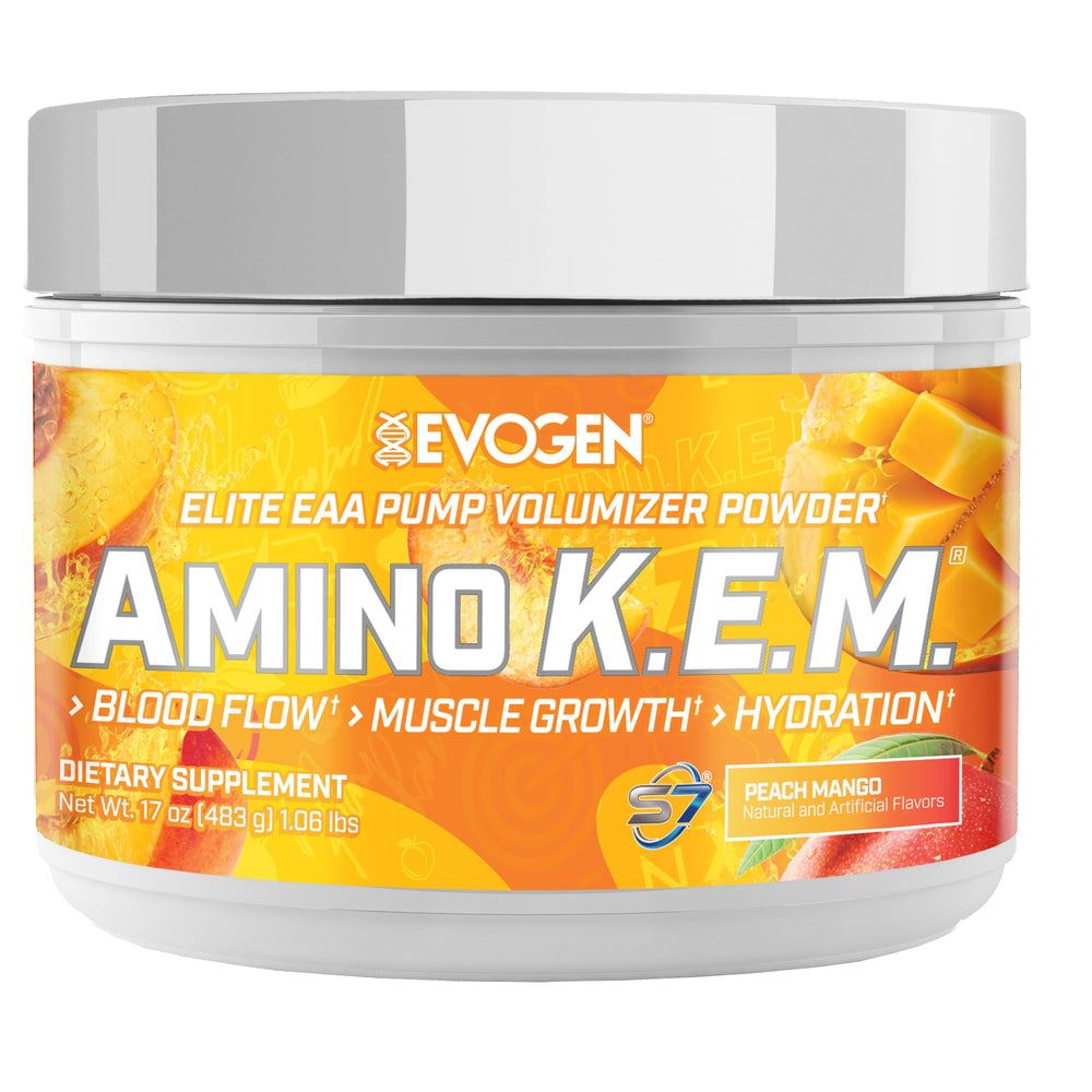 Evogen Amino K.E.M. bottle pour shows easy mixing for workouts