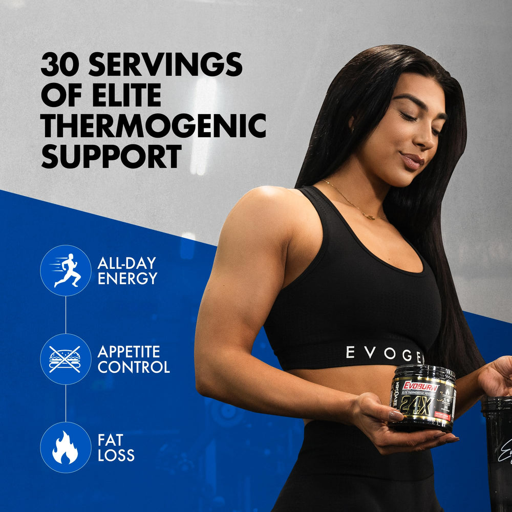 Evogen Evoburn shake being prepared before a workout for lasting energy.