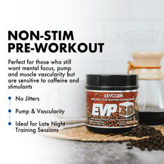 Evogen EVP 3D powder dissolving in water for a smooth, sugar-free mix.
