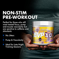EVP-3D demonstrates enhanced vascularity and pump during training.