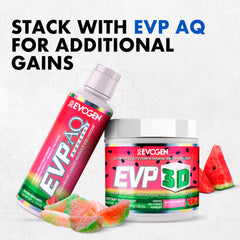 Athlete holding EVP 3D bottle during workout emphasizing endurance and focus.
