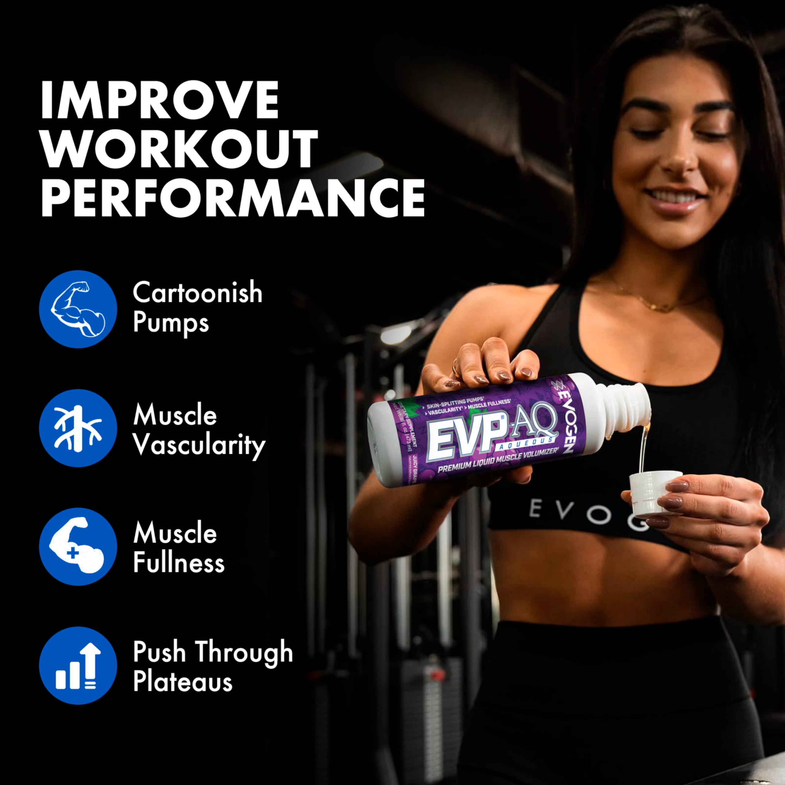 Juicy Grape EVP AQ glass highlights flavor and hydration appeal.