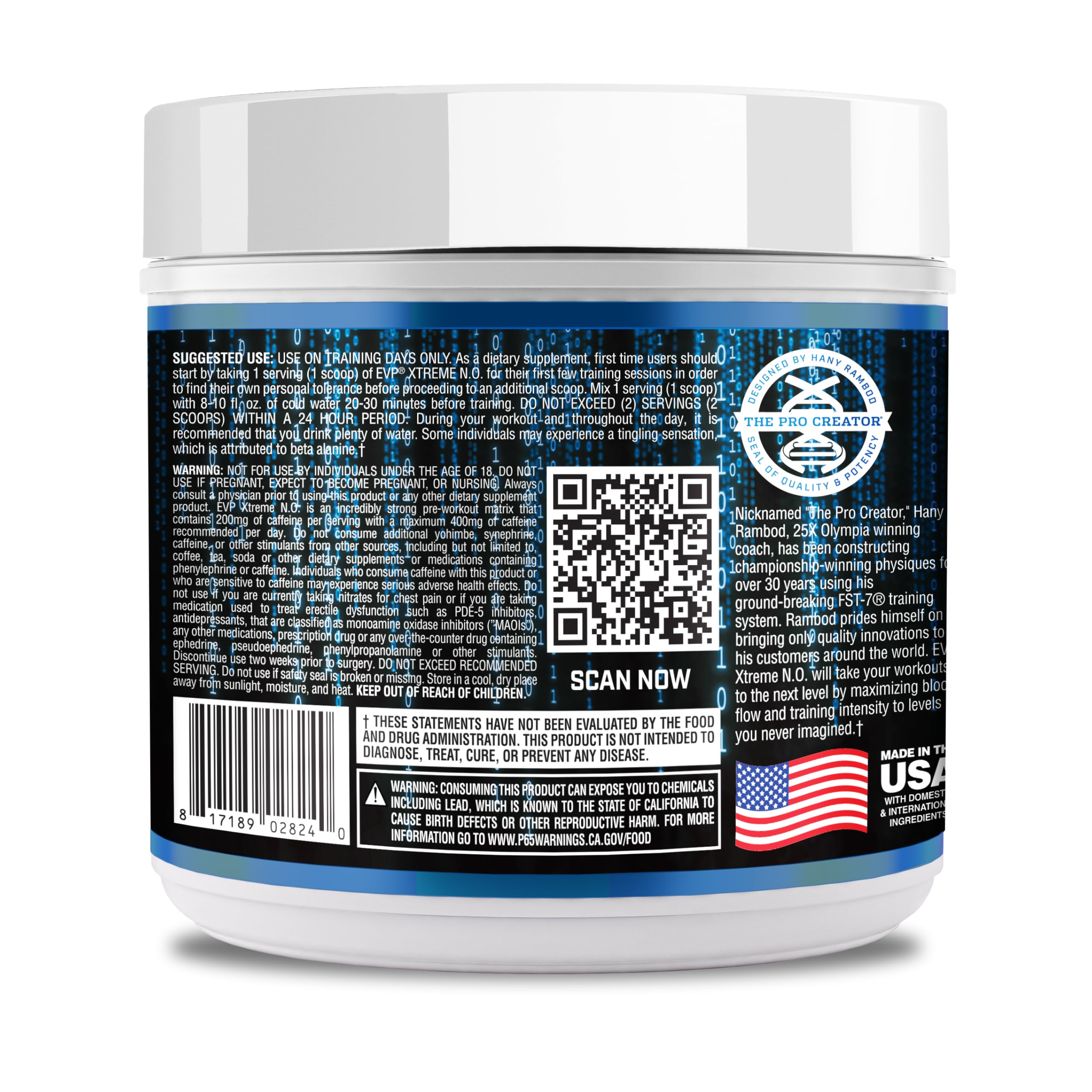 Glass with prepared Evogen EVP Xtreme NO blend ready to train.